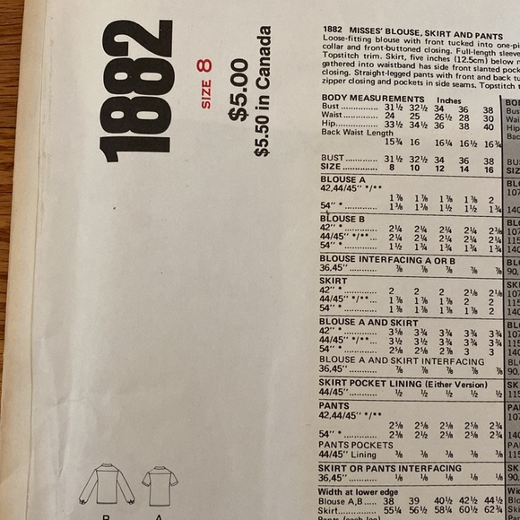 VTG Vogue American Designer Anne Klein UNCUT Pattern - Picture 3 of 11